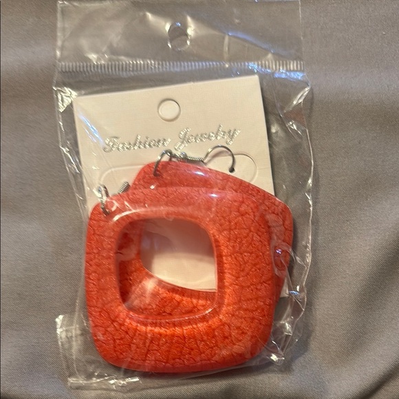 Fashion Jewelry Accessories - Fashion Jewelry Coral Square Earrings